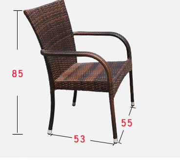 Grey 6 Seater Outdoor Dining Set Table Rectangular Desk Villa Courtyard Rattan