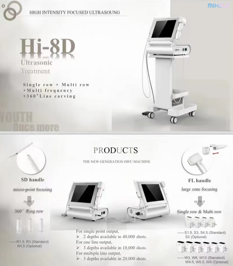 Face Lifting Hifu Beauty Machine AC110V 10000 Shots Enhance Skin Elasticity