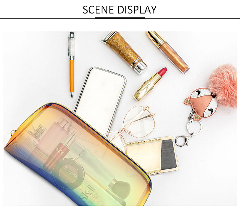 Luxury Custom Logo Waterproof Travel Holographic Makeup Bag