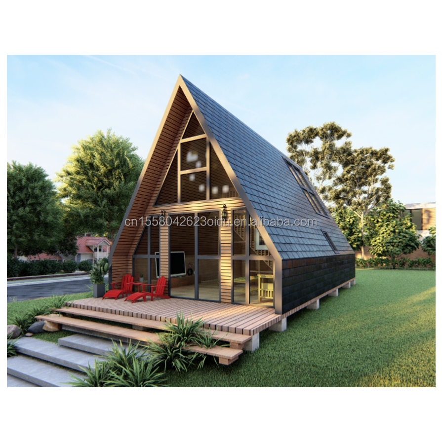 EU Bathroom Living Room Wooden Triangle Container with Sandwich Panel Door and Galvanized Steel Square Tubes Structure