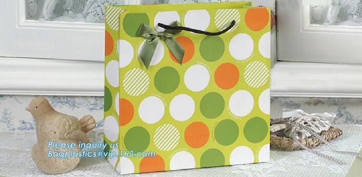 Flower carrier bag with different color customized pot plants kraft paper bag with handle,stamping logo fancy paper flow