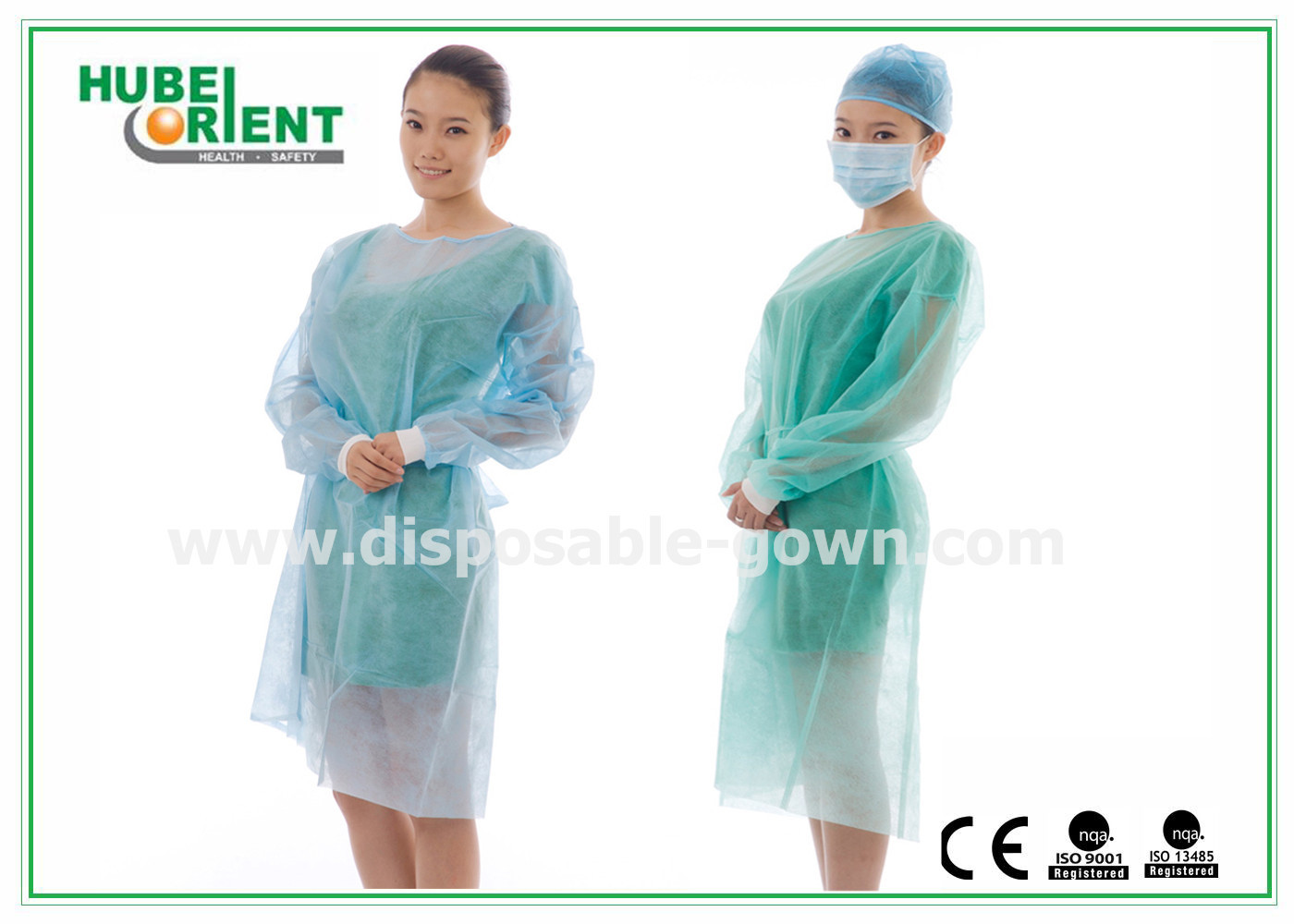 Personal Protective Nonwoven SMS Disposable Isolation Gowns