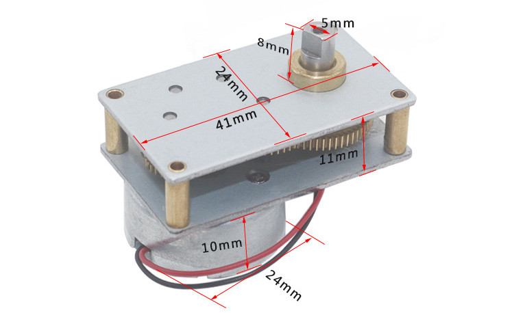 ZB4124-300 Valve Micro DC Gear Motors 6V 16rpm Reversible CW CCW