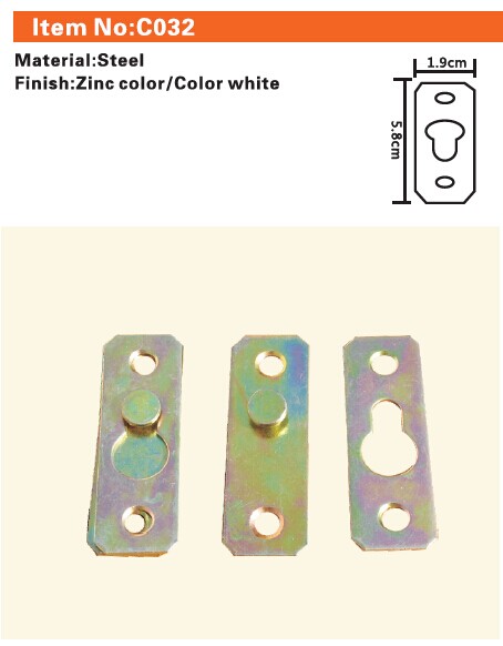 C032 Furniture connecting fittings:Bed hinge