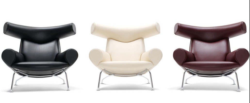 Nordic design Modern Hotel Lobby Lounge Ox Chair Designer Office Sofa Armchair by fiberglass leather