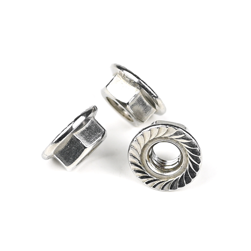 Customizable and Durable DIN6923 Stainless Steel Serrated Hex Flange Self Locking Nut