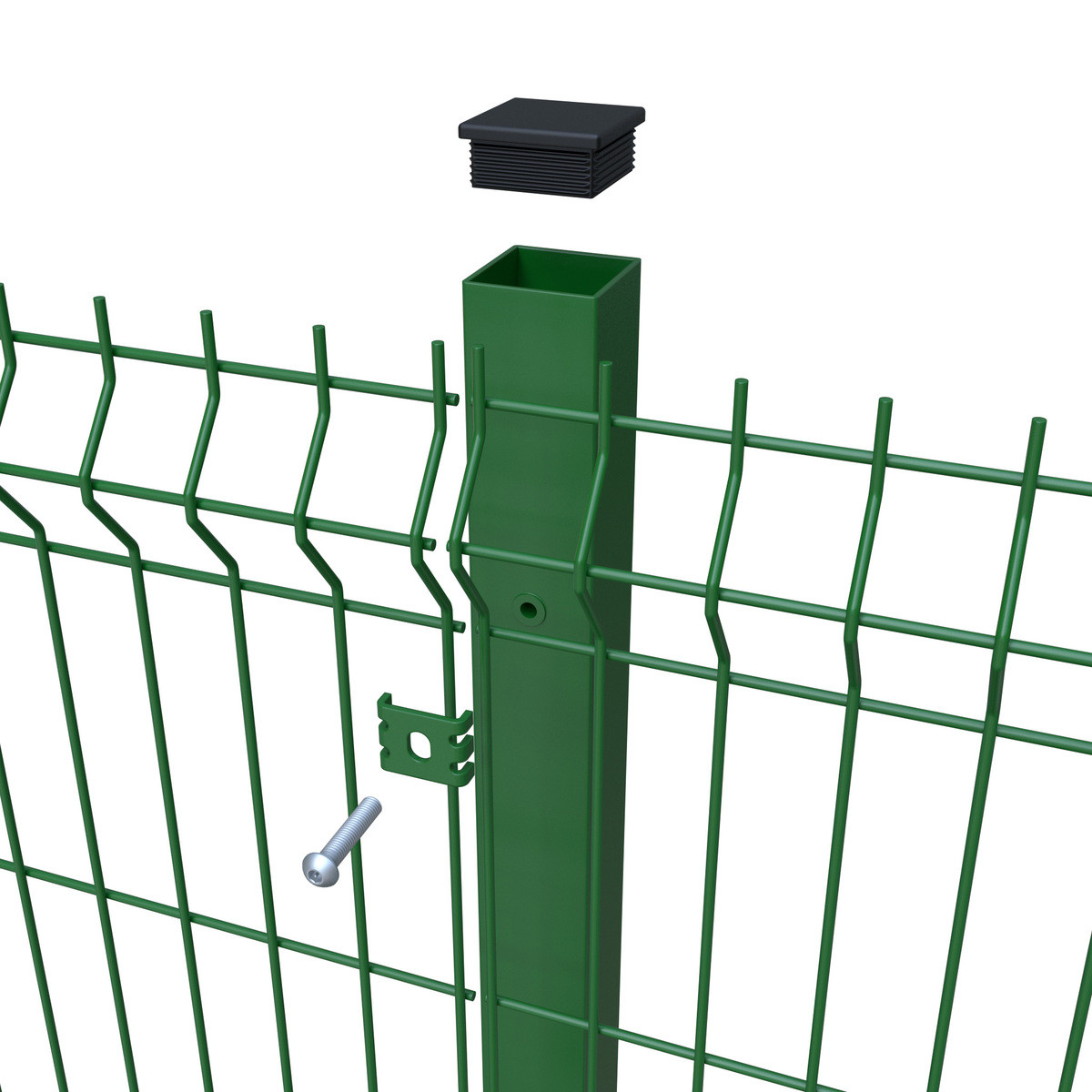 Steel Wire Mesh Safety Fencing Powder Coated Surface Treatment