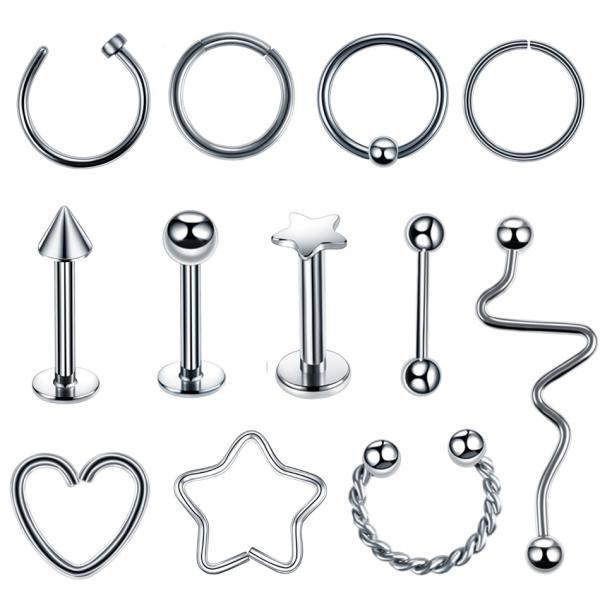 Korean style newest fashion body piercing jewelry stainless steel jewelry nose