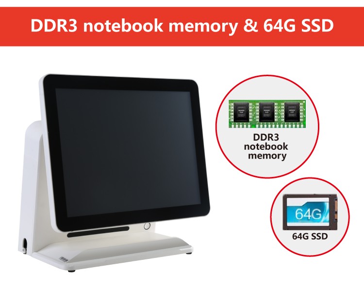 Boost Your Business with Bimi 15 Inch Touch Screen POS Terminal and J1800 Dual Core CPU