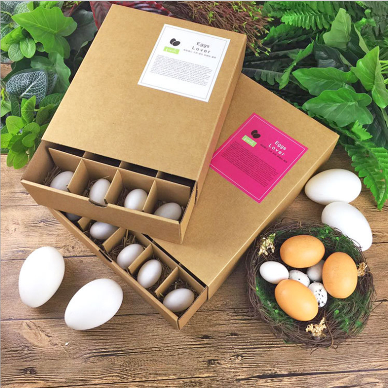 Empty 20 Reusable Egg Cartons Container Brown Cardboard Paper Custom Printed