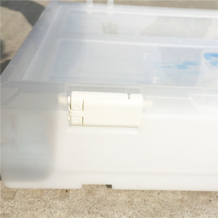 Attached Lids Collapsible Plastic Tote Boxes / Foldable Plastic Container
