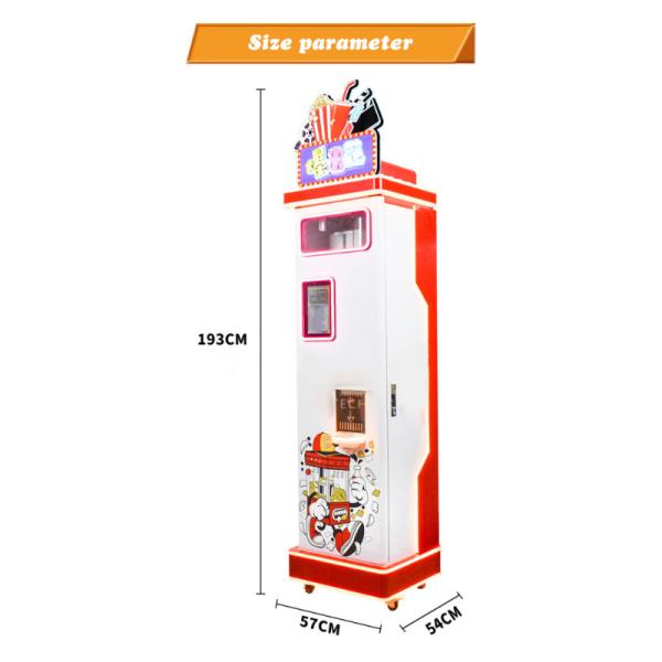 Popcorn Machine Card Operated Vendor Popcorn Coin Food Snack Vending Machine