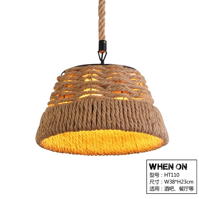 Vintage Rope Mesh pendant lights for indoor home lighting Fixtures (WH-VP-20)