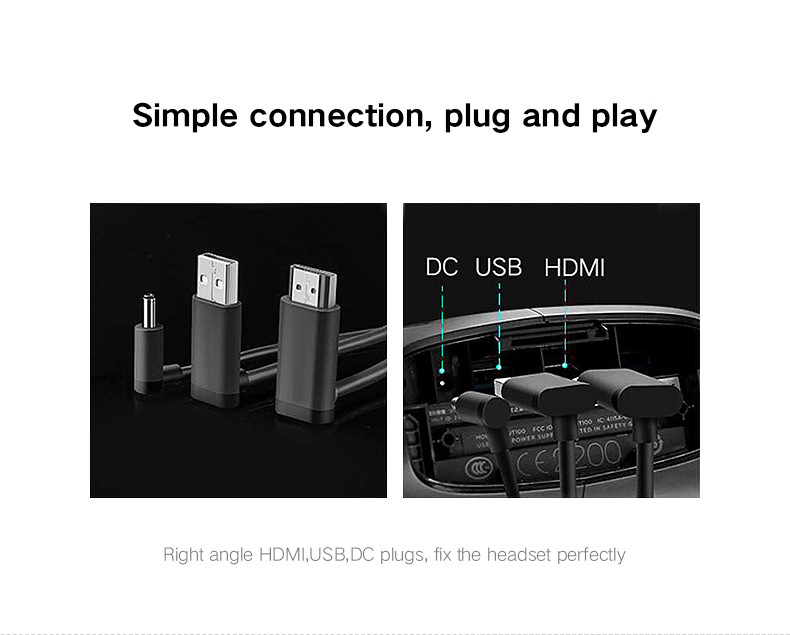 4k*2k Virtual reality data transfer vr glass cable 5m for HTC VIVE