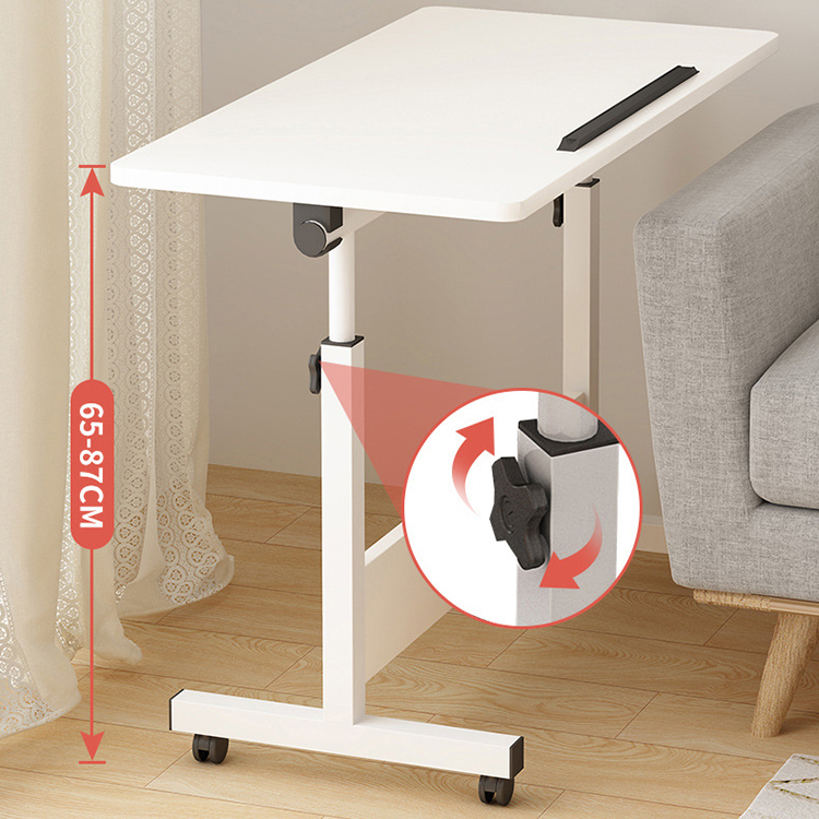 80 kgs Weight Capacity Standing Coffee Table White Wooden Work Station for Office