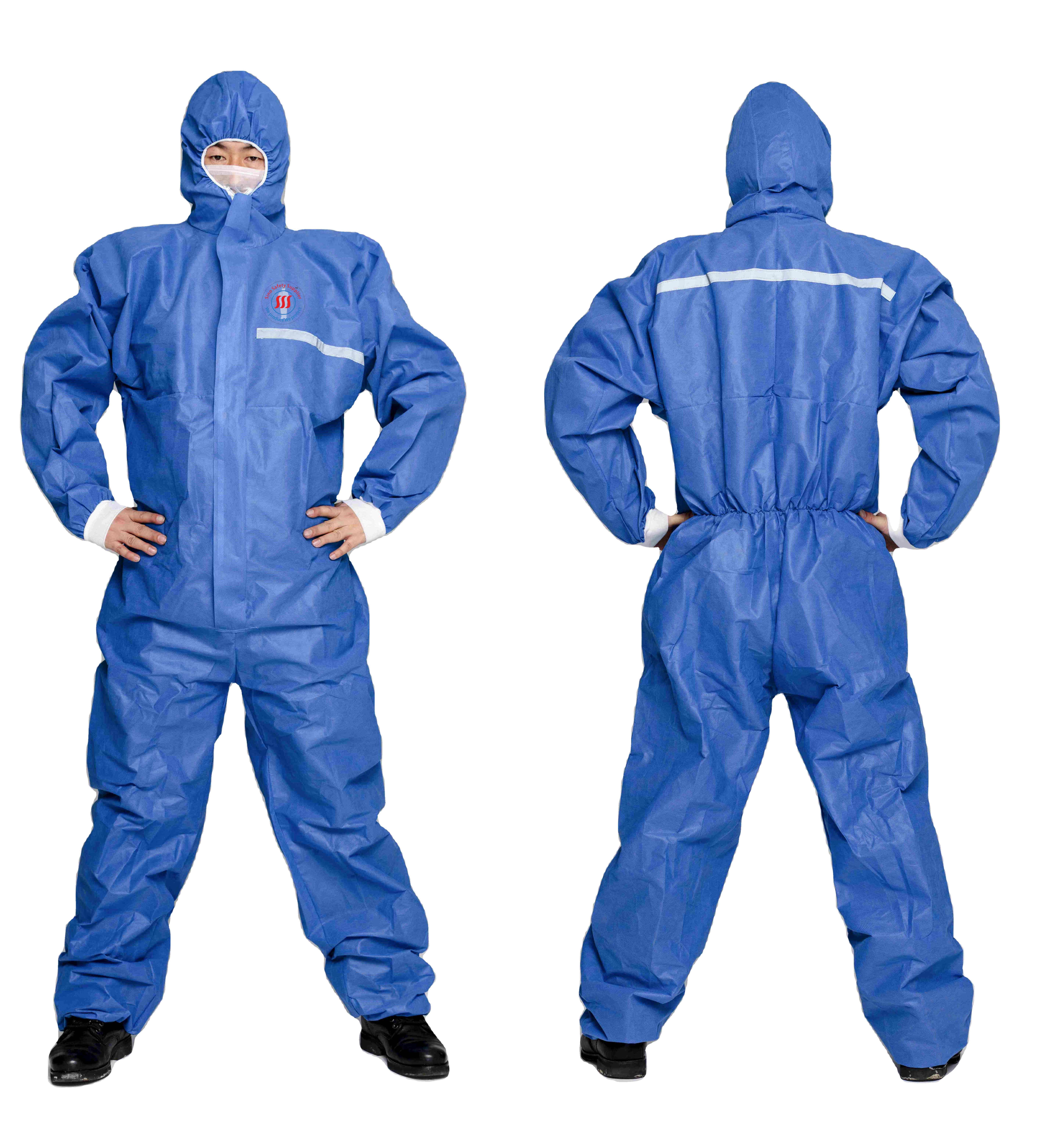 OEM Tear Resistant PP Non Woven Coverall PP Disposable Coveralls With Hood