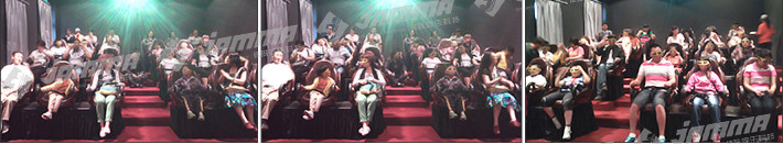 Optional Seats 5D Movie Theater Luxury Motion Chairs Flat Screen Dual Core Computer