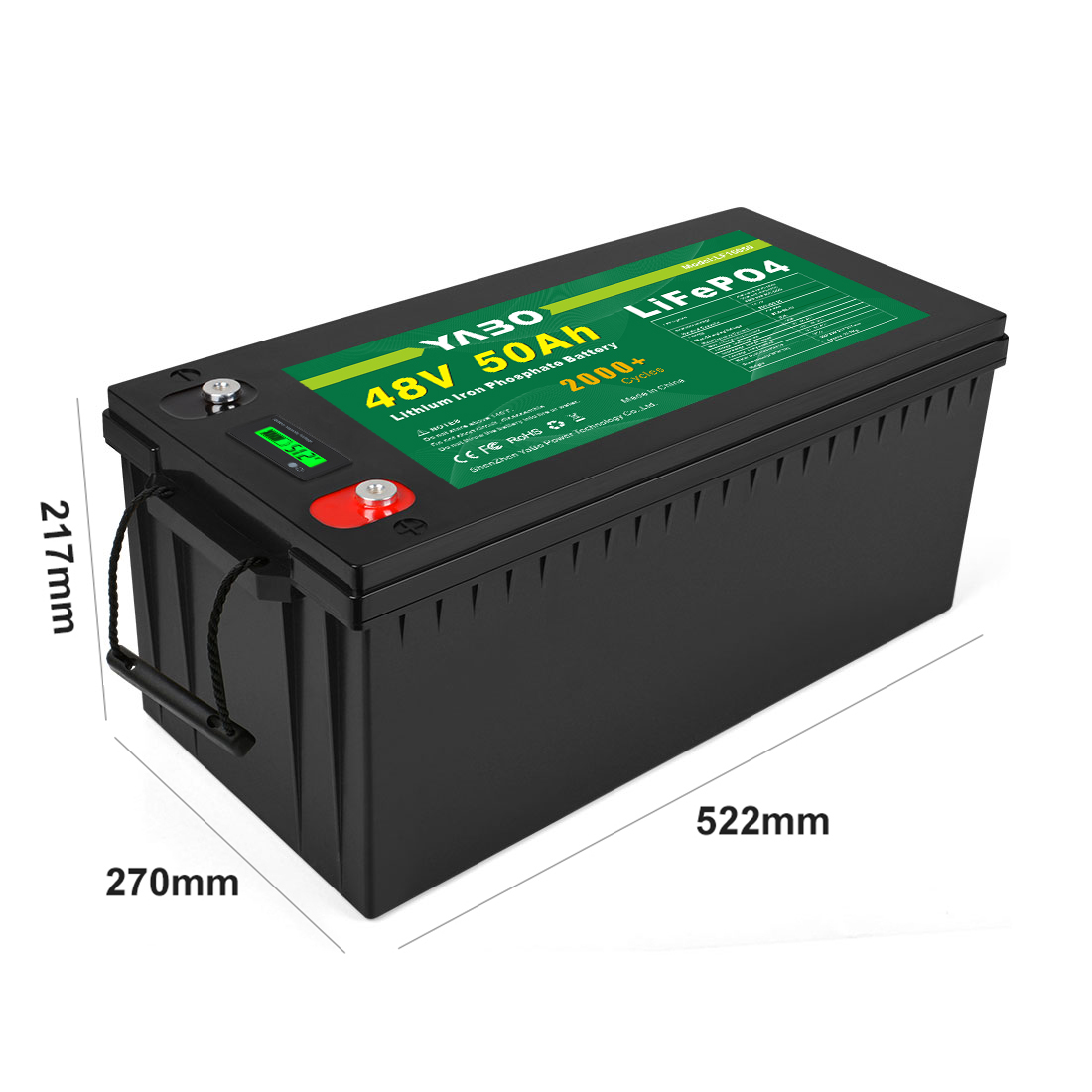 20ah 48v Lifepo4 Battery Pack 48v 50ah Lithium Ion Battery Waterproof 2560Wh