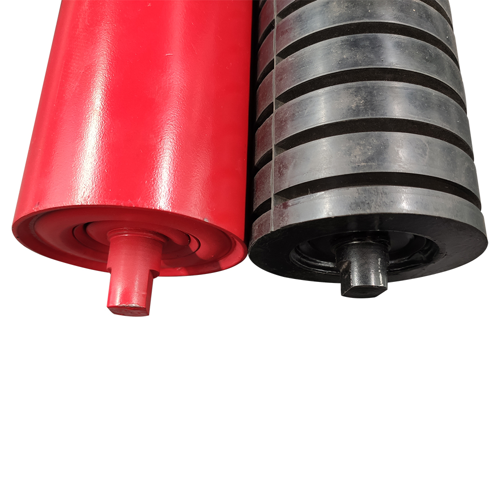 10KG Red Standard Steel Belt Conveyor Rollers for Mining Conveyor