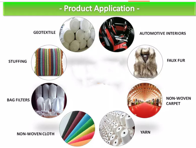 Green Color Recycled Polyester Tow , Polyester Staple Fiber Anti - Distortion