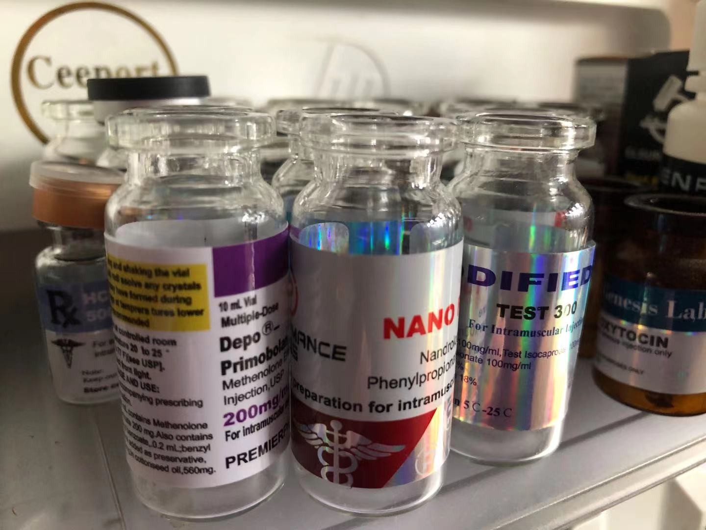 Glossy/Matt Finish Multidose 10ml Vial Labels for Square Sharpe Nan Drolone Decanoate Glass Containers