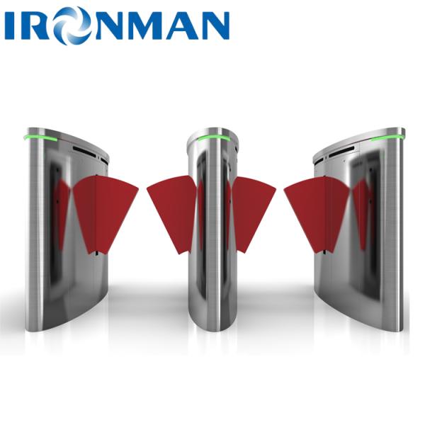 Half Height Security Gate Flap Turnstile SUS304 For Public Lobby with CE