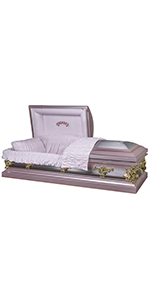 Briar Rose Lilac Purple Casket with Pink Velvet Interior