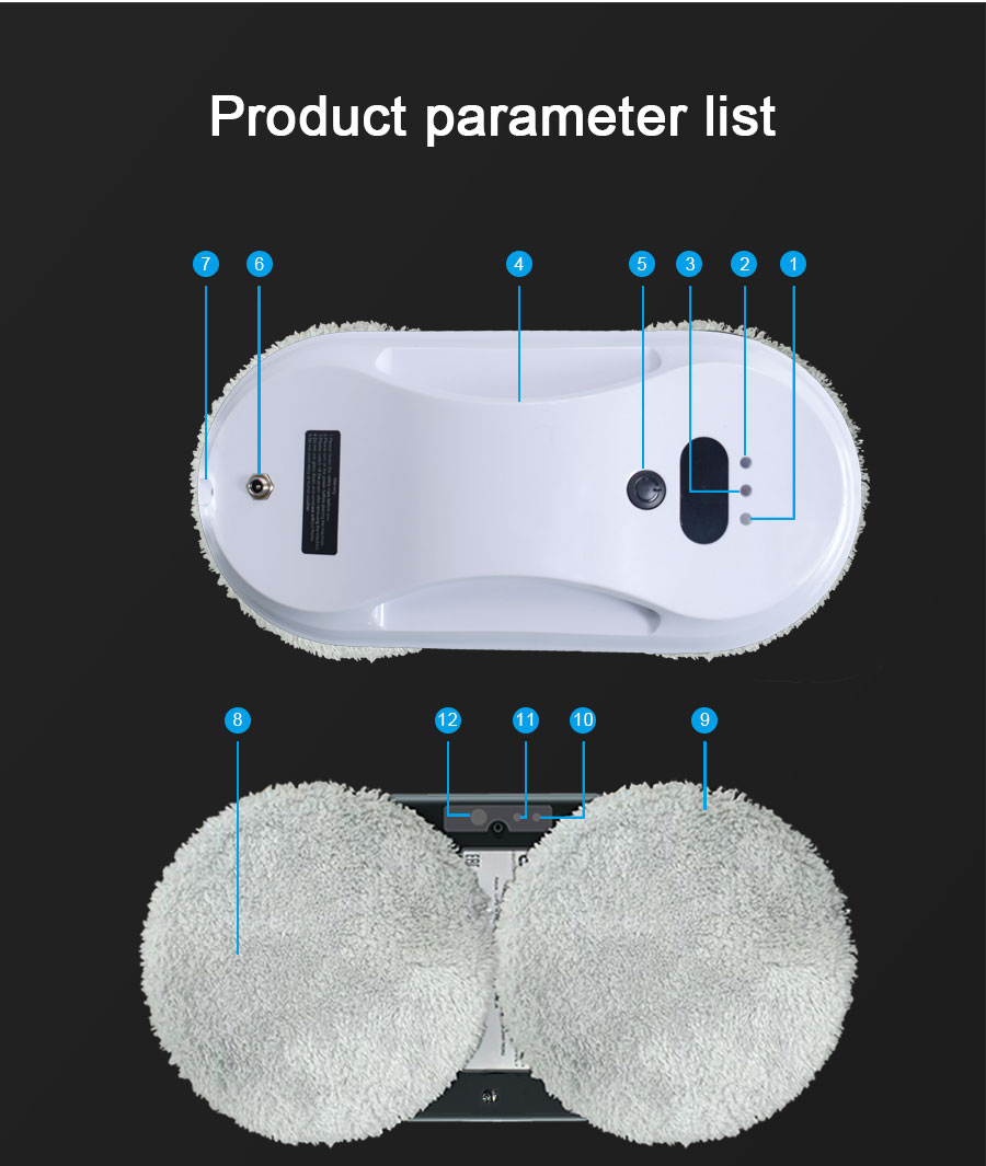 Smooth Cleaning Window Cleaner Robot 80w 65dB Automatic Window Cleaner