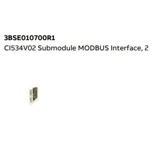 CI534V02 3BSE010700R1 ABB Submodule MODBUS Interface, 2 Net Height 27mm