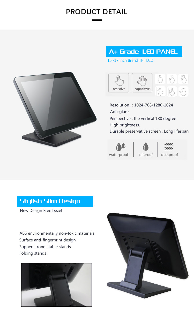 Carav 1440*900 Pcap 10 Point Touch Screen Monitor / 15 Inch Touch Screen Monitor