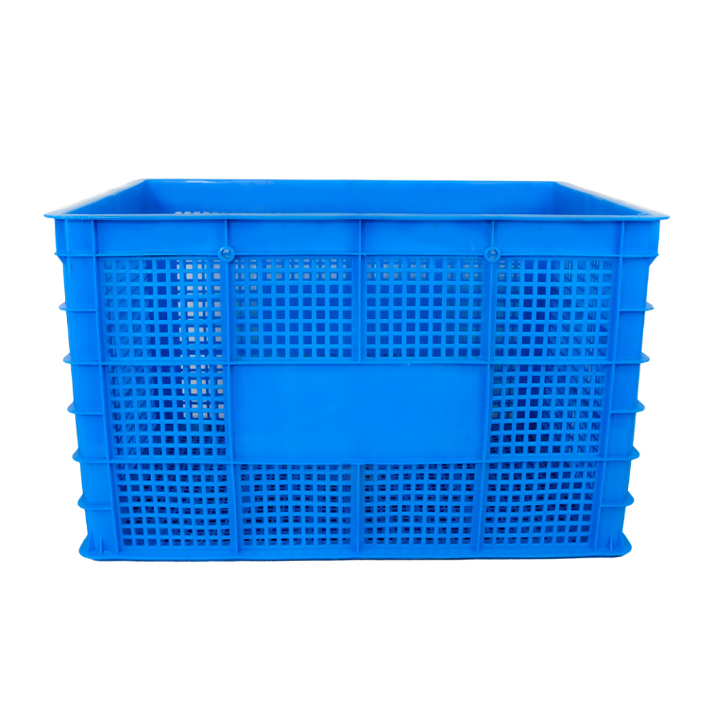Mesh Style Rectangular PP Crate for Customized Color Industrial Stackable Storage