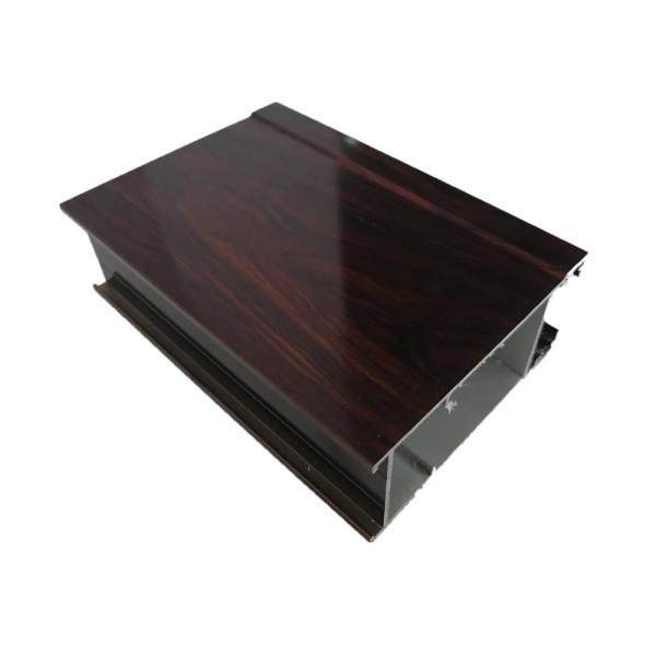 6063 Customized High Glossy Wood Finish Aluminium Profiles Aluminium Extrusion