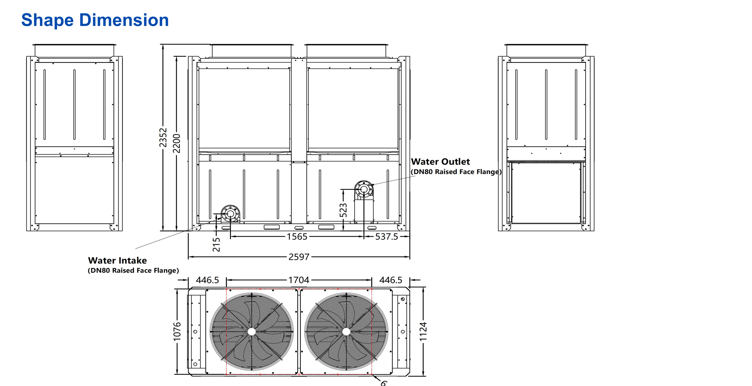 120kw Metal Housing Air Source Heat Pump And Hot Water Temperature Heating In Commercial Industrial Settings