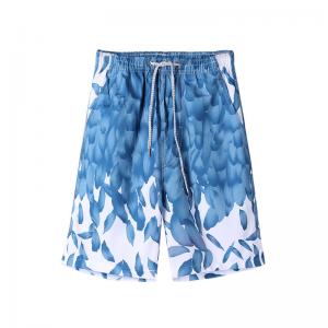 China Low Minimum Clothing Manufacturer Men's Shorts Print Quick Dry With Drawstring Lightweight  Pocket Beach Shorts on sale