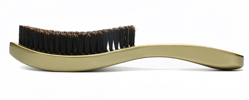 Custom Logo PU Boar Bristle Beard Brush With Beech Wood Handle