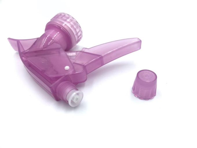 Plastic PP Chemical Trigger Sprayers 28/410 Clear Purple A Style