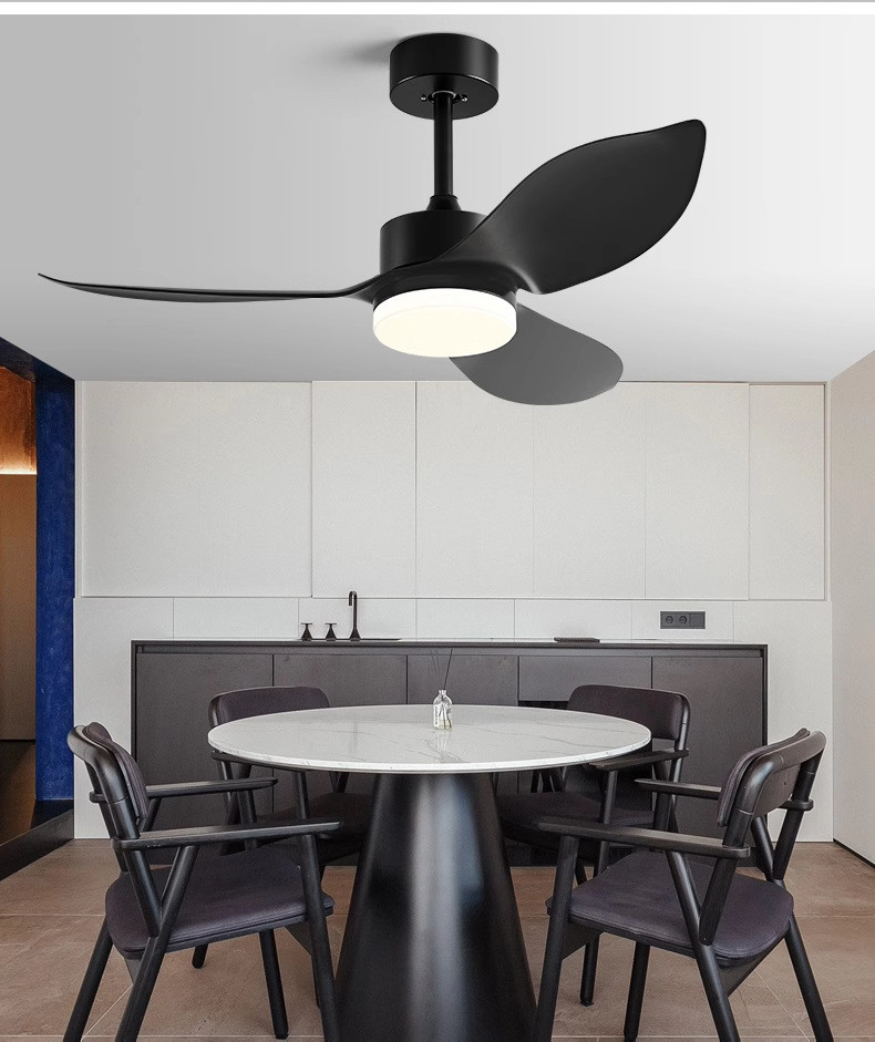 Retro Nordic Ceiling Fan 38 Inch Variable Frequency Fan Pendant Light