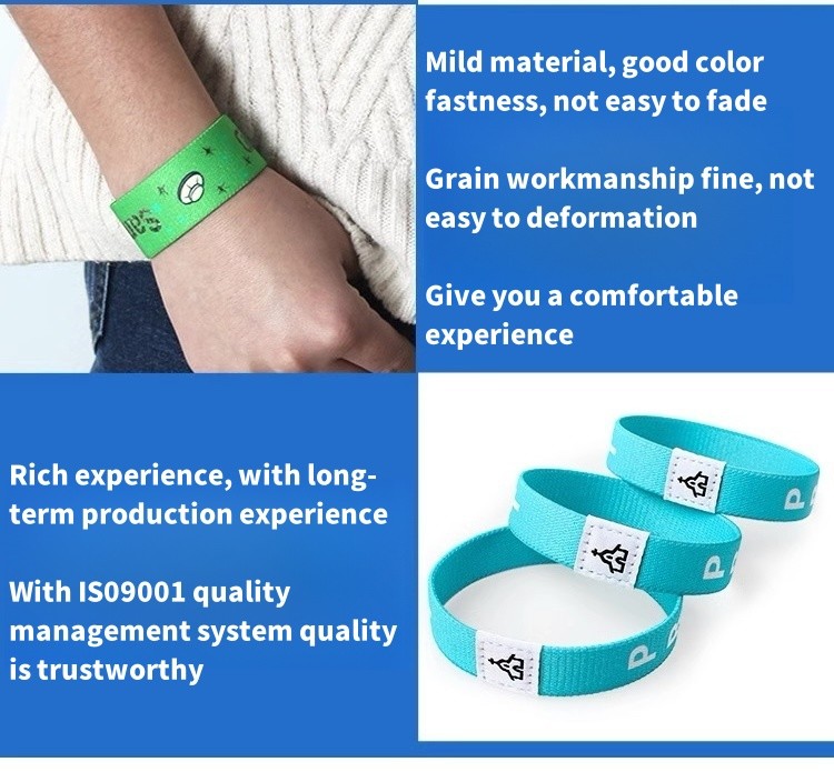 Fabric Stretch Daily Bible Verse Bracelets With NFC RFID Fabric Elastic Wristbands