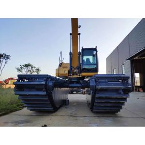 Cuctomized Amphibious Swamp Buggy Excavator Floating Pontoon Q355b Customized