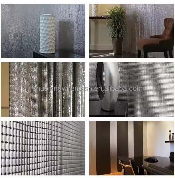 Flexible Aluminum Sequin Mesh Fabric Chain mail Fabric For Table Cloth Chain mail Curtains