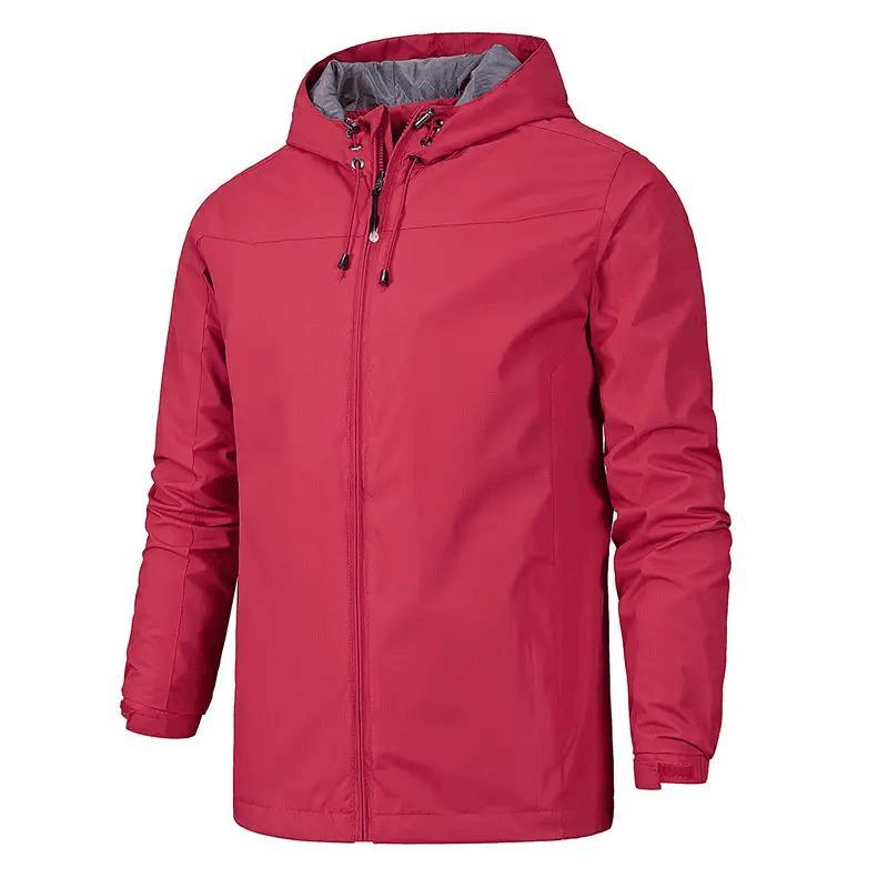 Custom Logo Windbreaker Jacket Men Outdoor Sports Plus Size Climb Mountain Thin Waterproof Hooded Coats