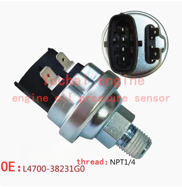 Bus Spares Parts Oil Pressure Sensor For Bus Yuchai Engines PN 3611-00218 / L4700-38231G0