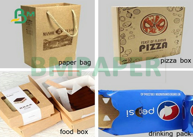 325gsm 31" High Tear Resistance Food Grade White Top Craft Cardboard For Lunch Box 