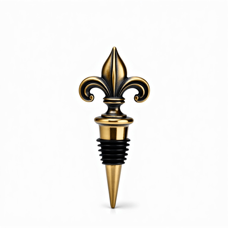 3D Die Struck Design Vintage Brass Wine Stopper
