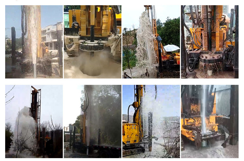 Pneumatic 1000 type water well drilling rig for steam dual-use water