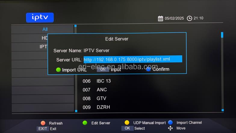 ERI Linux Set Top Box Quad Core GX67 1080p H.265 IPTV