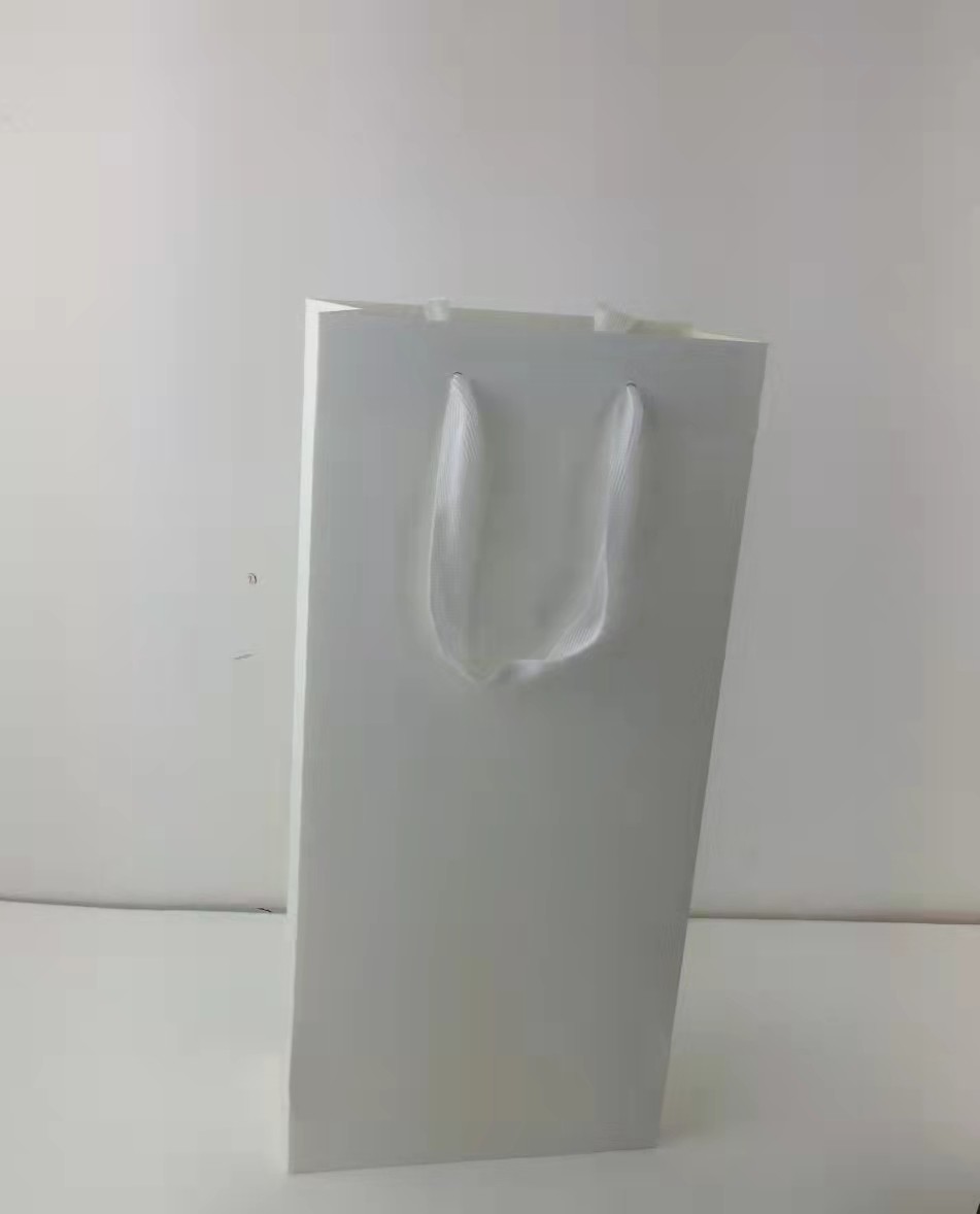 170gsm Heavy Duty Cardboard Wine Totes Matt Lamination Single Wine Bottle Bag