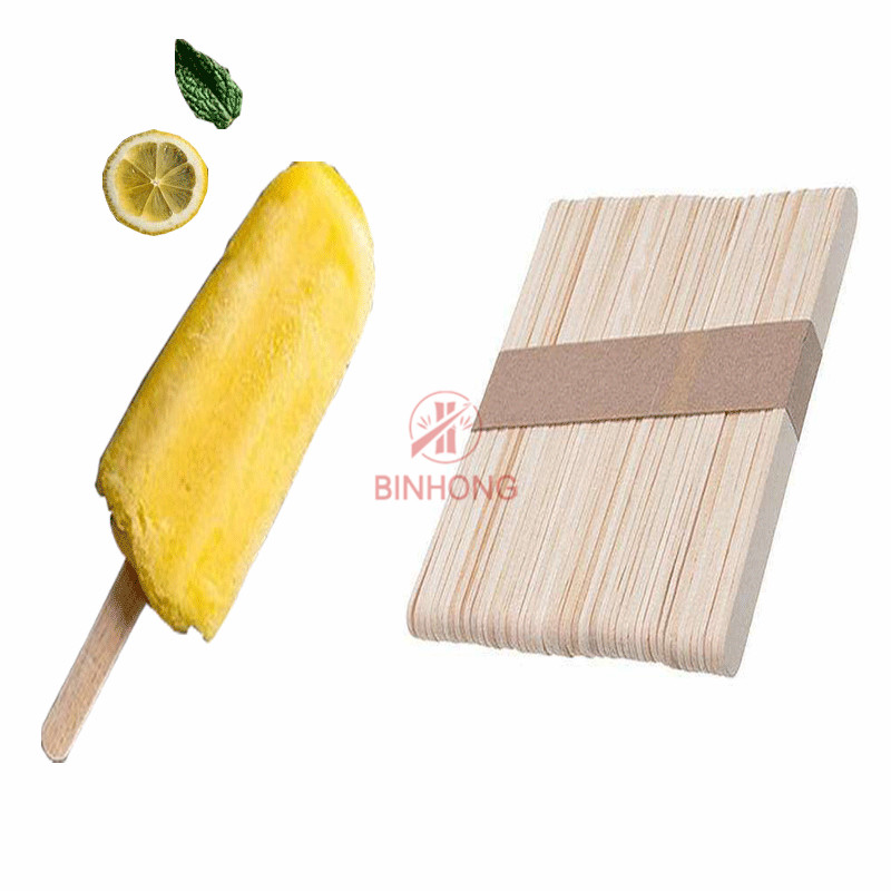 Eco Friendly Flat Surface 110mm Wooden Mixing Sticks