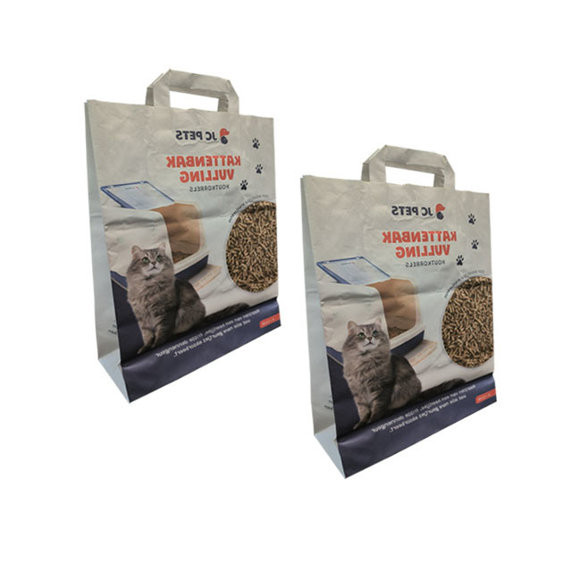 Open Mouth 6L 10L Kraft Paper Packaging Bags Empty Custom Printed