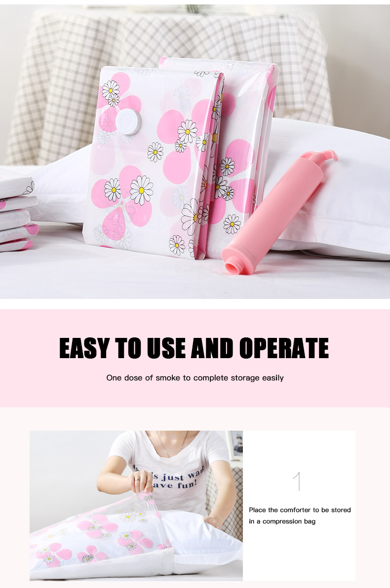 Room Space Selection Support Clear Vacuum Sealing Bags for Comforters Blankets and Clothes